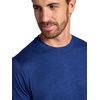 Gaiam Men’s Everyday Basic Crewneck Top, Standard Fit, Stretch Midweight Material(Medieval Blue Heather)