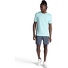 Gaiam Men’s Everyday Basic Crewneck Top, Standard Fit, Stretch Midweight Material(Pastel Turq)