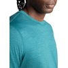 Gaiam Men’s Everyday Basic Crewneck Top, Standard Fit, Stretch Midweight Material(Sea Spray Heather)