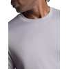 Gaiam Men’s Everyday Basic Crewneck Top, Standard Fit, Stretch Midweight Material(Sleet)