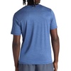 Gaiam Men’s Everyday Basic Crewneck Top, Standard Fit, Stretch Midweight Material(True Navy Heather)