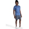 Gaiam Men’s Everyday Basic Crewneck Top, Standard Fit, Stretch Midweight Material(True Navy Heather)