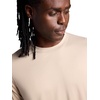 Gaiam Men’s Everyday Basic Crewneck Top, Standard Fit, Stretch Midweight Material(White Pepper)