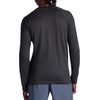Gaiam Men’s Everyday Basic Long Sleeve Crewneck Top, Standard Fit, Stretch Midweight Material(Black Heather)