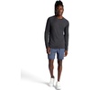 Gaiam Men’s Everyday Basic Long Sleeve Crewneck Top, Standard Fit, Stretch Midweight Material(Brown)