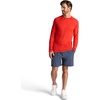 Gaiam Men’s Everyday Basic Long Sleeve Crewneck Top, Standard Fit, Stretch Midweight Material(Molten Lava Heather)