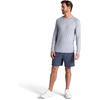 Gaiam Men’s Everyday Basic Long Sleeve Crewneck Top, Standard Fit, Stretch Midweight Material(Sleet Heather)