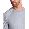 Gaiam Men’s Everyday Basic Long Sleeve Crewneck Top, Standard Fit, Stretch Midweight Material(Sleet Heather)