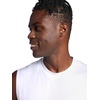 Gaiam Men’s Everyday Basic Muscle Tank Top, Standard Fit, Stretch Midweight Material(Stark White)