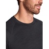 Gaiam Men’s Everyday Basic Raglan Top, Standard Fit, Stretch Midweight Jersey Material(Black Heather)