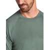 Gaiam Men’s Everyday Basic Raglan Top, Standard Fit, Stretch Midweight Jersey Material(Duck Green)