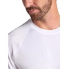 Gaiam Men’s Everyday Basic Raglan Top, Standard Fit, Stretch Midweight Jersey Material(Stark White)
