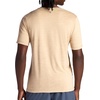 Gaiam Mens Everyday Basic V-Neck Top, Standard Fit, Stretch Midweight Material(Beige)