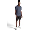 Gaiam Mens Everyday Basic V-Neck Top, Standard Fit, Stretch Midweight Material(Cool Grey Heather)