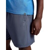 Gaiam Mens Everyday Basic V-Neck Top, Standard Fit, Stretch Midweight Material(Federal Blue Heather)