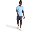 Gaiam Mens Everyday Basic V-Neck Top, Standard Fit, Stretch Midweight Material(Placid Blue Heather)