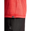 Gaiam Mens Everyday Basic V-Neck Top, Standard Fit, Stretch Midweight Material(Poppy Red Heather)