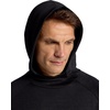 Gaiam Men’s Flow State Long Sleeve Cowl Neck Hoodie, Standard Fit, Stretch Midweight Material(Black)
