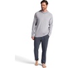 Gaiam Men’s Flow State Long Sleeve Cowl Neck Hoodie, Standard Fit, Stretch Midweight Material(Sleet)