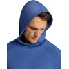 Gaiam Men’s Flow State Long Sleeve Cowl Neck Hoodie, Standard Fit, Stretch Midweight Material(True Navy)