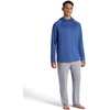 Gaiam Men’s Flow State Long Sleeve Cowl Neck Hoodie, Standard Fit, Stretch Midweight Material(True Navy)