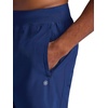 Gaiam Men’s Hatha 7” Short, Standard Fit, Stretch Lightweight Material, Moisture-Wicking(Medieval Blue)