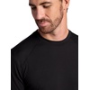 Gaiam Men’s Long Sleeve Crewneck Top, Standard Fit, Stretch Midweight Material(Black – Bliss Balance)