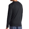 Gaiam Men’s Long Sleeve Crewneck Top, Standard Fit, Stretch Midweight Material(Black Heather – Intent)