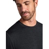 Gaiam Men’s Long Sleeve Crewneck Top, Standard Fit, Stretch Midweight Material(Black Heather – Intent)