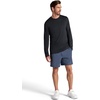 Gaiam Men’s Long Sleeve Crewneck Top, Standard Fit, Stretch Midweight Material(Black Heather – Intent)