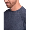 Gaiam Men’s Long Sleeve Crewneck Top, Standard Fit, Stretch Midweight Material(Cool Grey Heather – Bliss Balance)