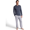 Gaiam Men’s Long Sleeve Crewneck Top, Standard Fit, Stretch Midweight Material(Cool Grey Heather – Bliss Balance)