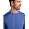 Gaiam Men’s Long Sleeve Crewneck Top, Standard Fit, Stretch Midweight Material(True Navy – Bliss Balance)