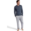 Gaiam Men’s Long Sleeve Henley Shirt, Standard Fit, Stretch Midweight Material(Cool Grey Heather – Bliss Balance)