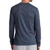 Gaiam Men’s Long Sleeve Henley Shirt, Standard Fit, Stretch Midweight Material(Cool Grey Heather – Bliss Balance)