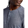 Gaiam Men’s Long Sleeve Henley Shirt, Standard Fit, Stretch Midweight Material(Ebony Heather – Commuter)