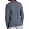 Gaiam Men’s Long Sleeve Henley Shirt, Standard Fit, Stretch Midweight Material(Ebony Heather – Commuter)