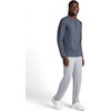 Gaiam Men’s Long Sleeve Henley Shirt, Standard Fit, Stretch Midweight Material(Ebony Heather – Commuter)