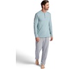 Gaiam Men’s Long Sleeve Henley Shirt, Standard Fit, Stretch Midweight Material(Slate – Bliss Balance)