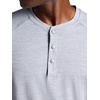 Gaiam Men’s Long Sleeve Henley Shirt, Standard Fit, Stretch Midweight Material(Sleet Heather – Commuter)