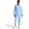 Gaiam Men’s Lotus Oblong Hoodie, Relaxed Fit, Stretch Heavyweight Terry Material(Placid Blue)