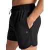 Gaiam Men’s Lunge 5” Short, Standard Fit, Stretch Lightweight Material, Moisture-Wicking(Black)