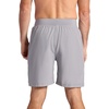 Gaiam Men’s Nomad 7” Short, Standard Fit, Stretch Lightweight Material, Moisture-Wicking(Sleet)