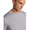 Gaiam Men’s Omtech Short Sleeve Crewneck T-Shirt, Standard Fit, Stretch Lightweight Performance Material(Sleet)