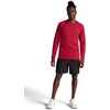 Gaiam Men’s Power Long Sleeve Crewneck Top, Standard Fit, Stretch Heavyweight Fleece Material(Biking Red Heather)