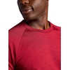 Gaiam Men’s Power Long Sleeve Crewneck Top, Standard Fit, Stretch Heavyweight Fleece Material(Biking Red Heather)