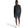 Gaiam Men’s Power Long Sleeve Crewneck Top, Standard Fit, Stretch Heavyweight Fleece Material(Black Heather)