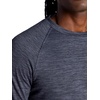 Gaiam Men’s Power Long Sleeve Crewneck Top, Standard Fit, Stretch Heavyweight Fleece Material(Ebony Heather)