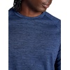 Gaiam Men’s Power Long Sleeve Crewneck Top, Standard Fit, Stretch Heavyweight Fleece Material(Navy Heather)