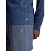Gaiam Men’s Power Long Sleeve Crewneck Top, Standard Fit, Stretch Heavyweight Fleece Material(Navy Heather)